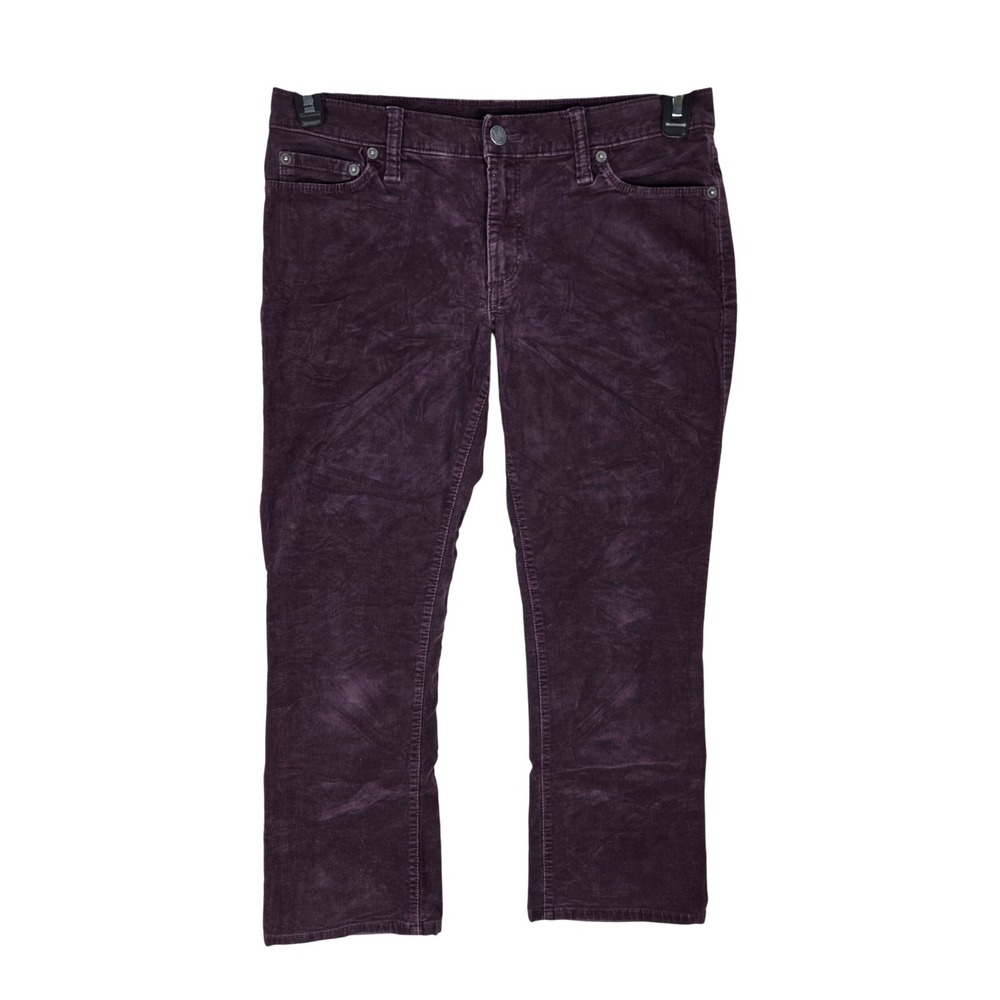 Banana Republic Pants Womens 27 Slim Bootcut Purple Corduroy Stretch EUC